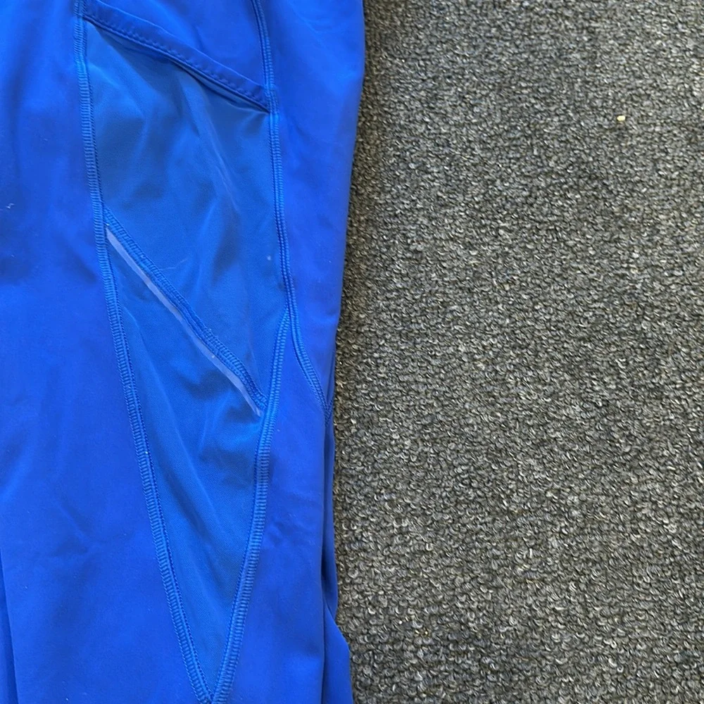 Lululemon Fast as Light Crop 19” Jet Stream Bright Blue Luxtreme Leggings Size 6